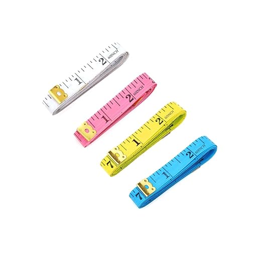 4 Pack Soft Tape Measure Double Scale Body Sewing Flexible Tailor Craft Vinyl Ruler